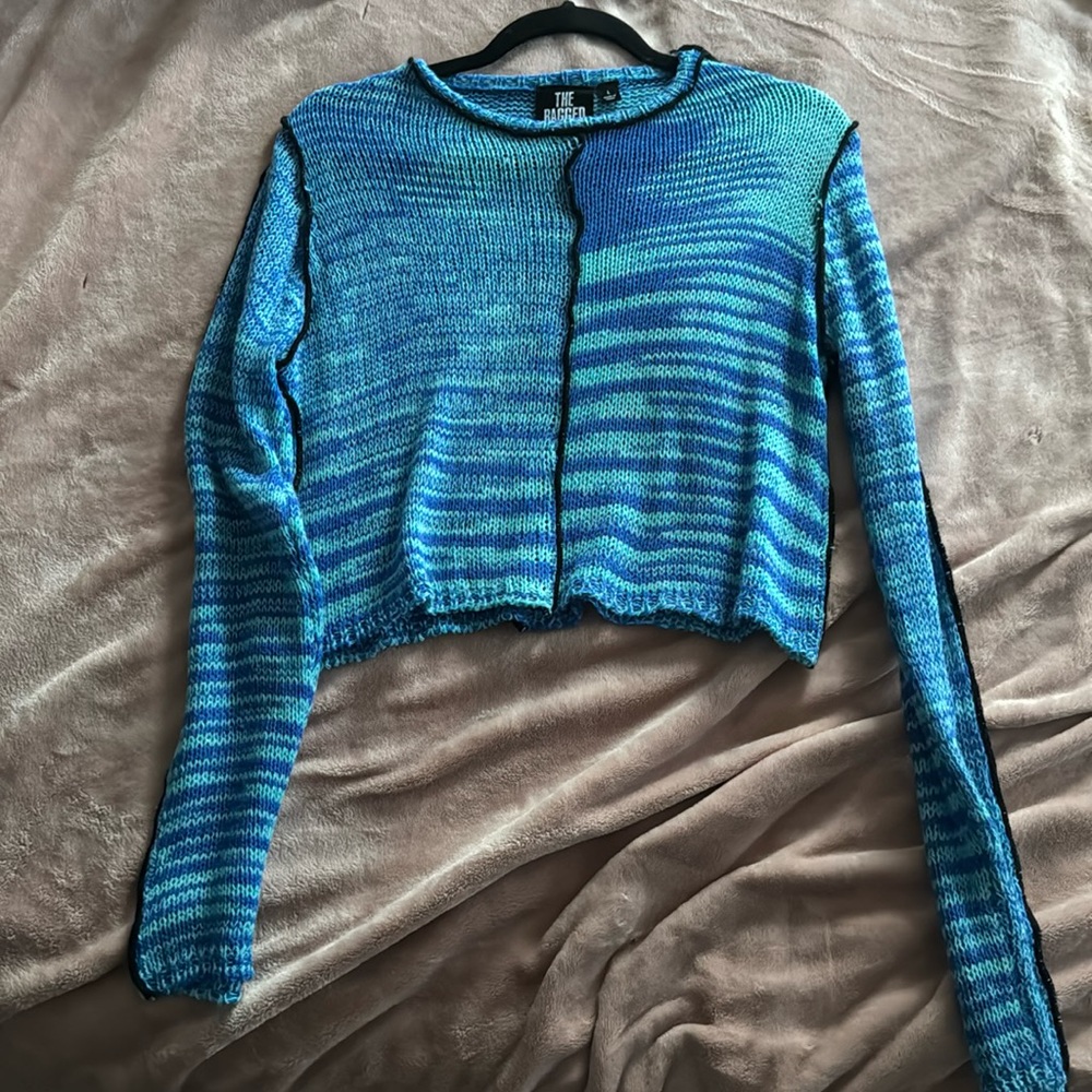 Crochet knit sweater